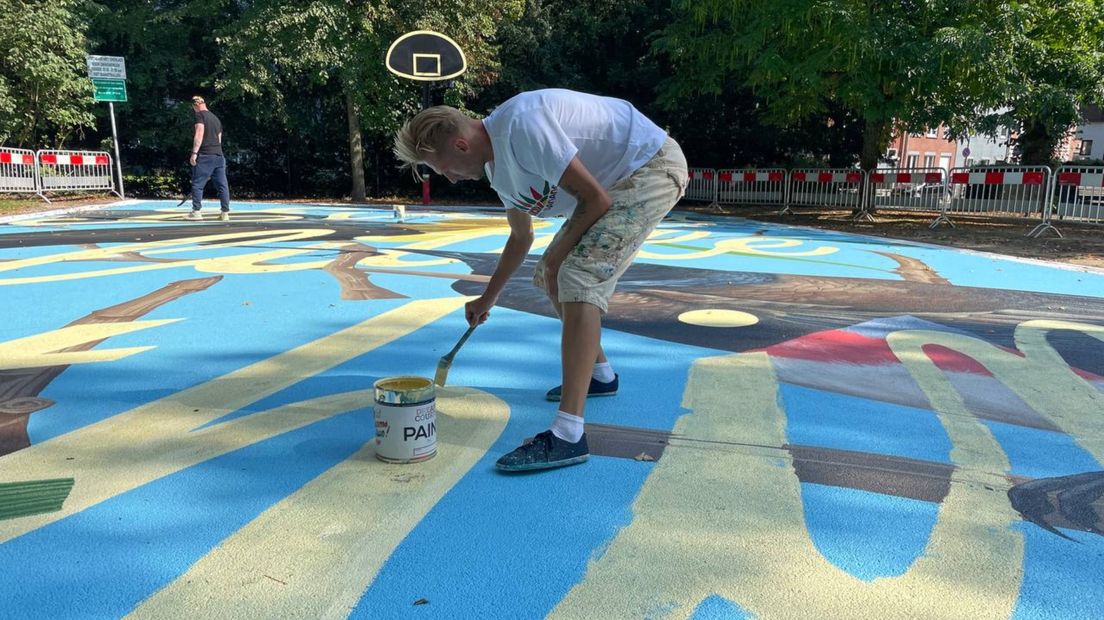 Het basketbalveld ondergaat een metamorfose