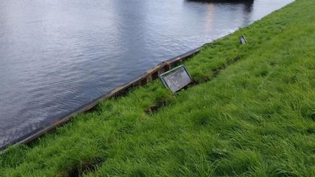 Veertig meter damwand verzakt in Zwolle