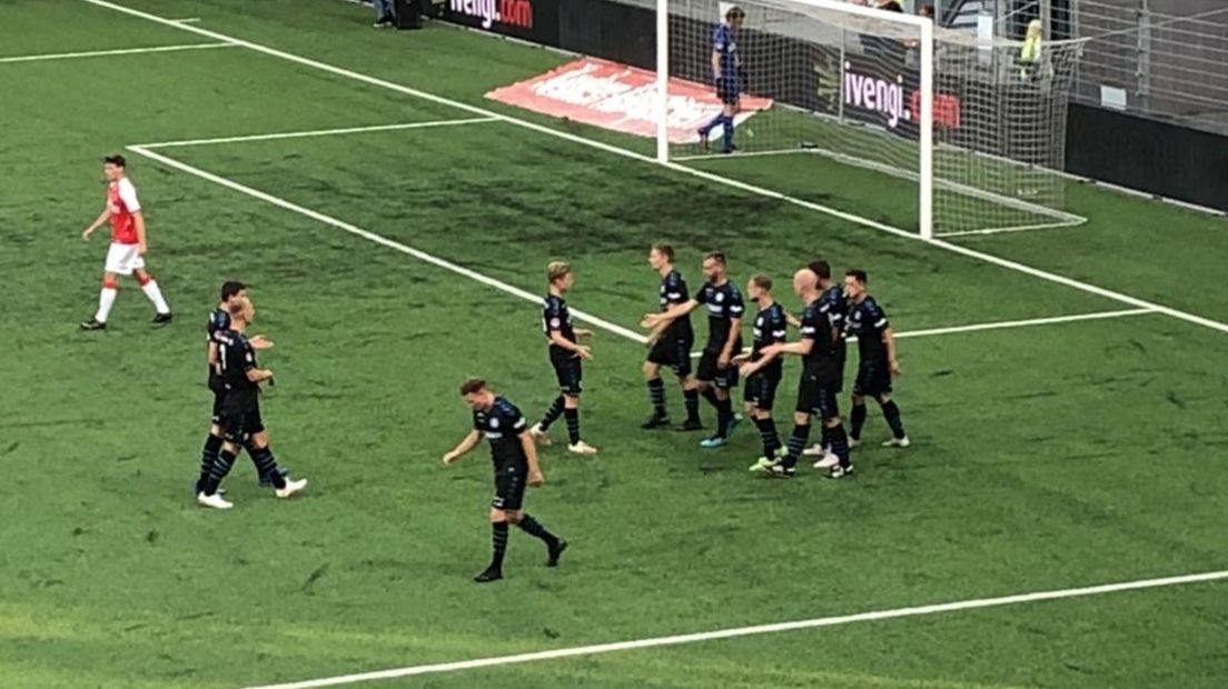 De Graafschap op 1-2. Korte met zijn eerste goal