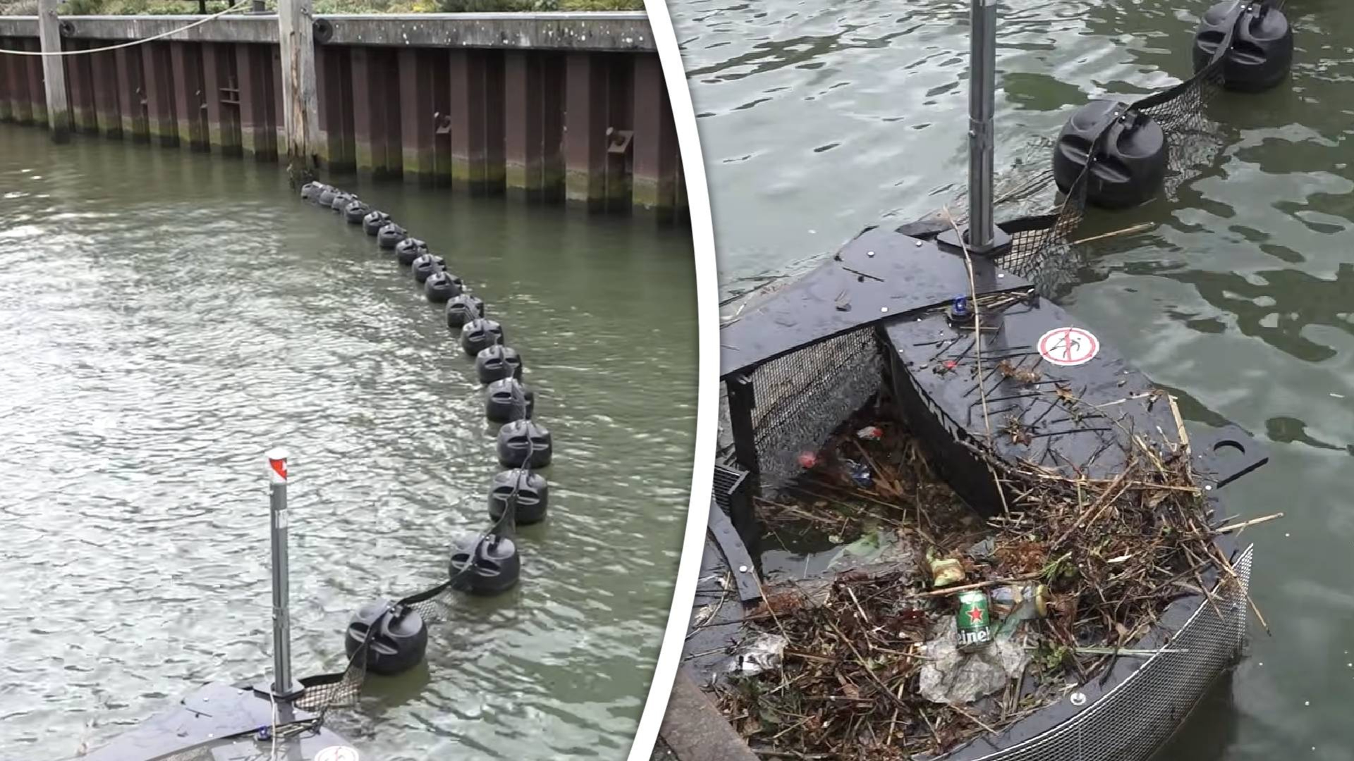 De plasticvanger in de Riedijkshaven.
