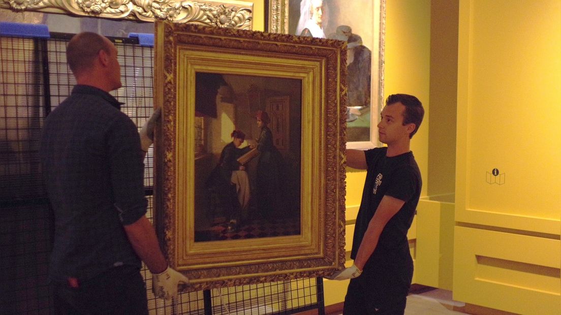Het schilderij is maandag opgehangen in het Fries Museum