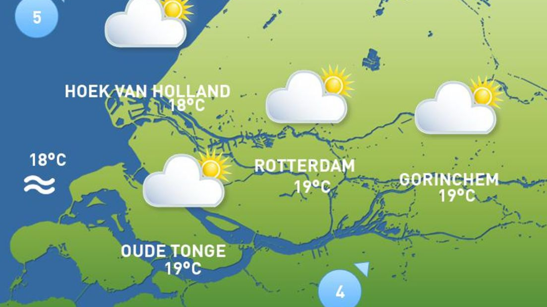 Het weer vandaag: vanmiddag wat zon