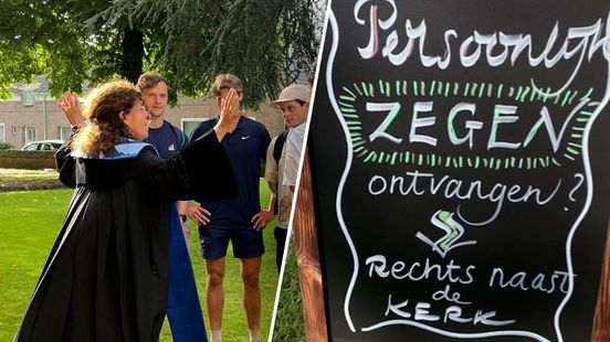 De zegen krijg je van Aafke, het kruisje moet je zelf halen