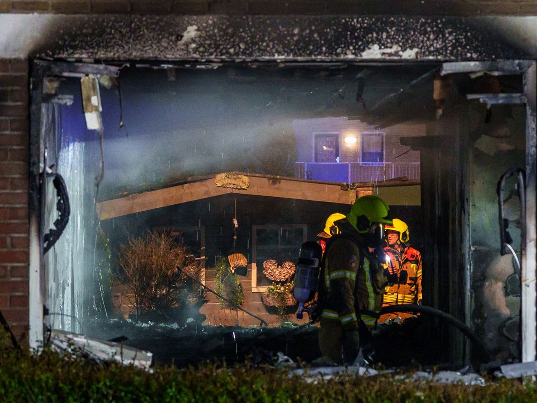 De schade na de brand.