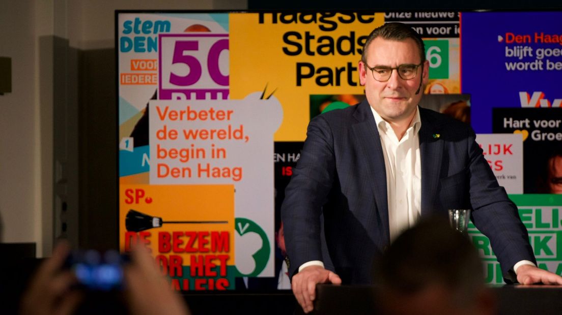 Richard de Mos tijdens Het Grote Haagse Verkiezingsdebat