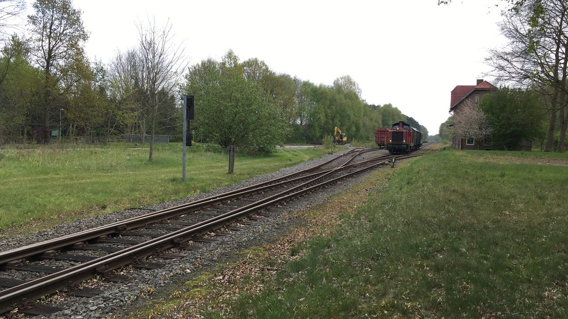De spoorlijn Coevorden - Bad Bentheim word nu alleen gebruikt voor goederenvervoer.