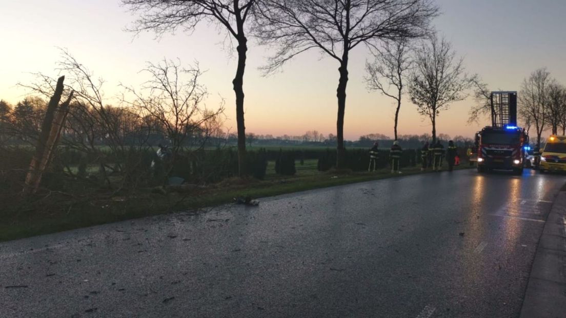 Hulpdiensten op de plaats van het ongeval