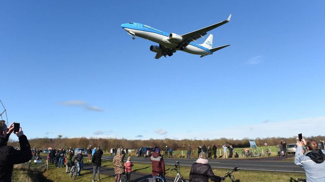 De KLM-vliegtuigen trekken veel bekijks