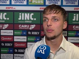 Excelsior-speler Gyan de Regt blij met zijn eigen speelminuten en de teamprestatie.