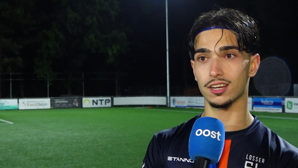 SV Losser-spits Devran Uslu na de 4-1 winst op Waterwijk