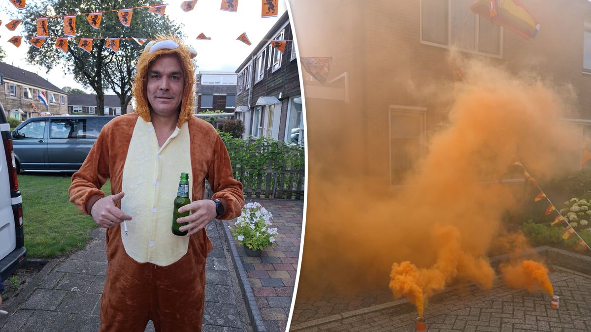 Overijssel blijft op: oranje leeuw in Enschede en oranje rook in Almelo