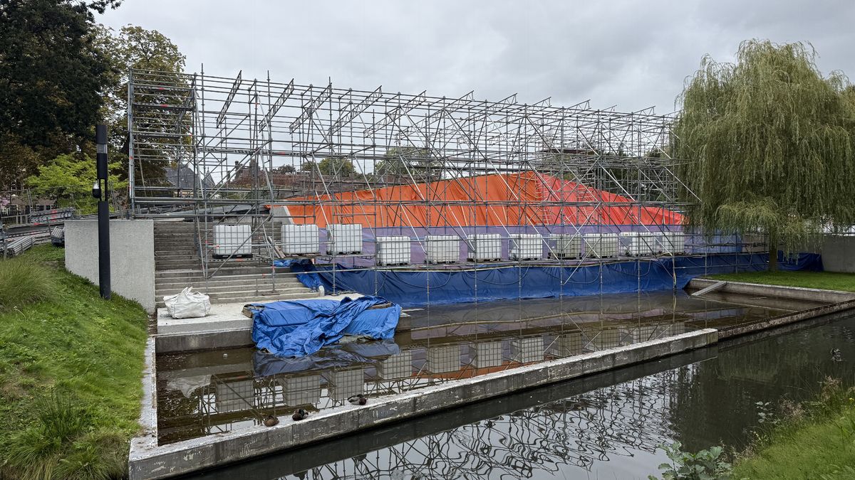 Drents Museum in de steigers voor herstel lekkende zuidgevel in tentoonstellingszaal
