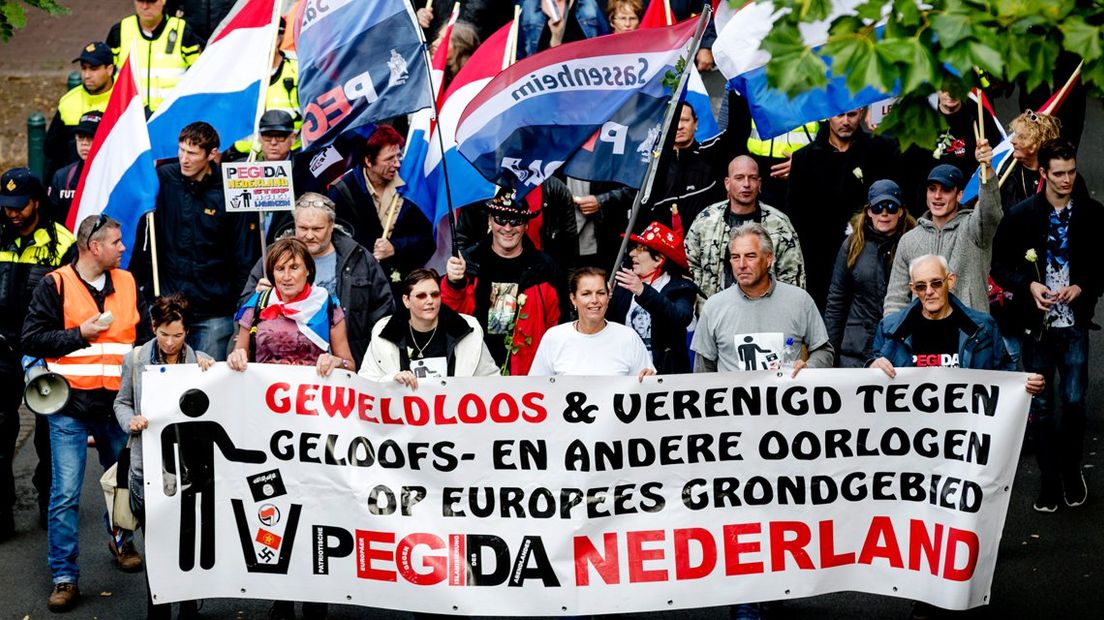 Een eerdere demonstratie van Pegida in Den Haag