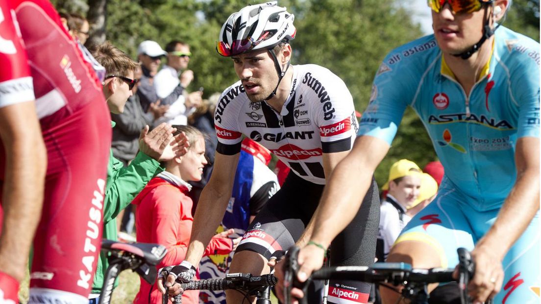 Tom Dumoulin tijdens de Tour de France 2016 op de Mont Ventoux.