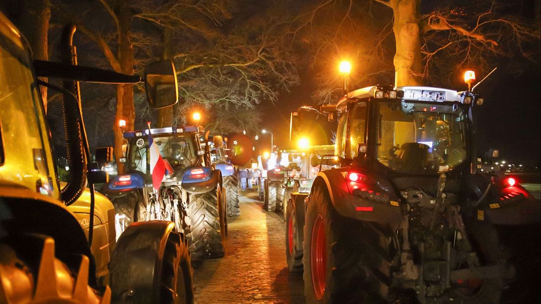 Boeren verzamelden zich gisteren in Apeldoorn om te protesteren