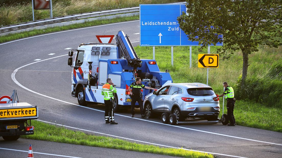 De auto is door de politie meegenomen