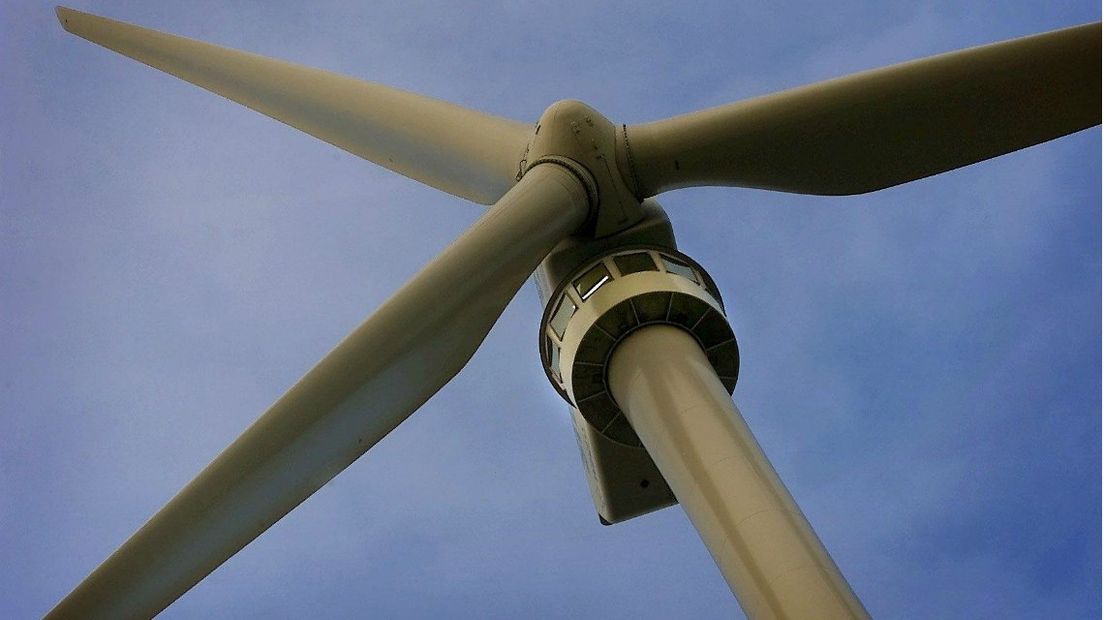 De inmiddels ontmantelde windmolen van Siemens in Zoetermeer