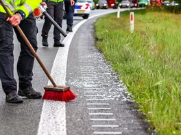 Glasscherven zorgden voor file op N34 tussen Emmen en Klijndijk, weg weer open