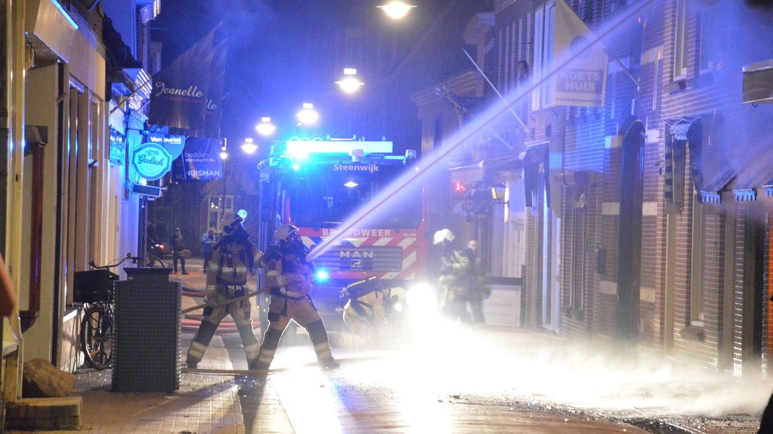 Grote brand in centrum Steenwijk