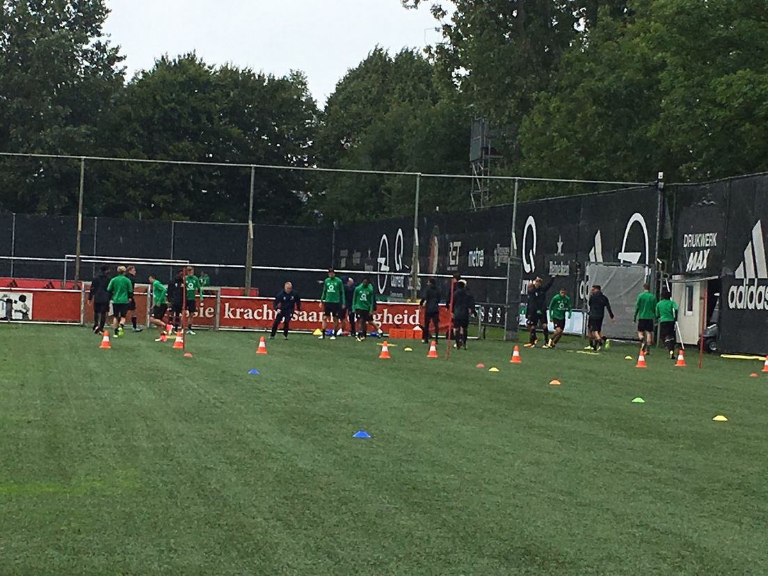 Een training van Feyenoord op Varkenoord