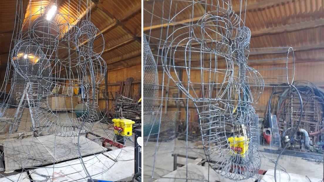 Een deel van de wagen was al gebouwd