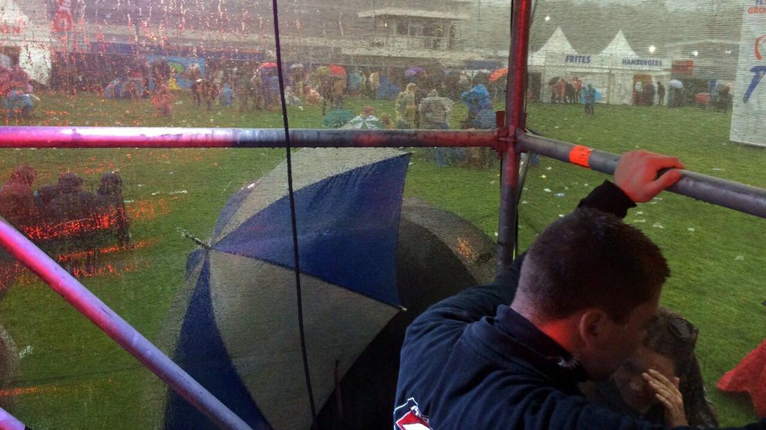 Noodweer teisterde het Bevrijdingsfestival van Groningen dit jaar