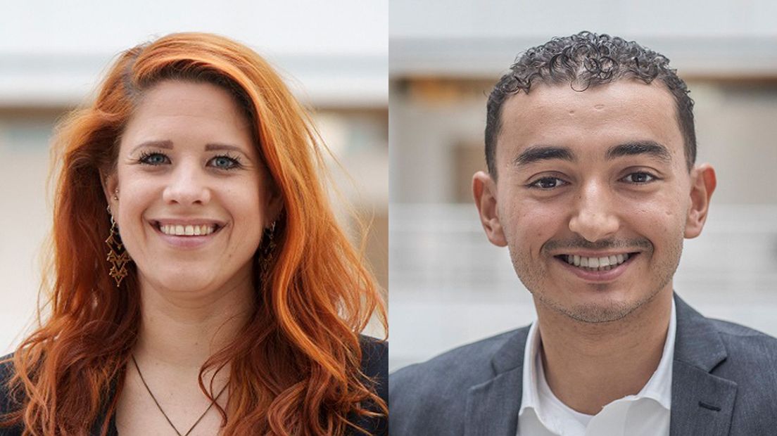 Leonie Gerritsen (PvdD) en Samir Ahraui (PvdA)