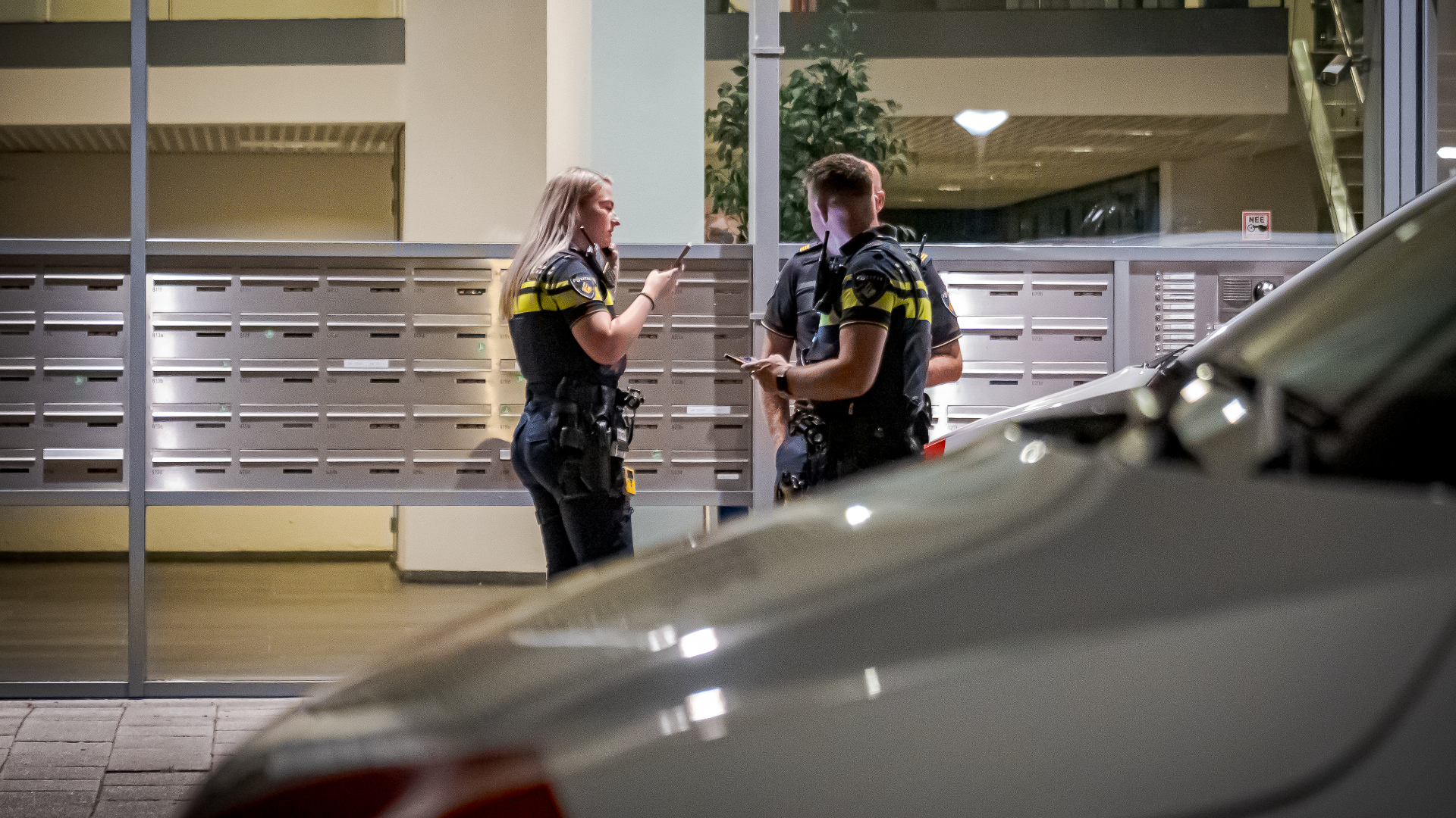 Overval in een portiekflat.