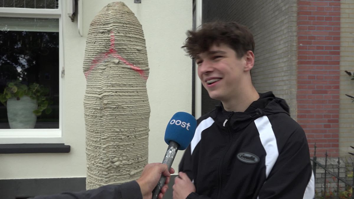 Betonnen penis is gesprek van de dag in Dedemsvaart 