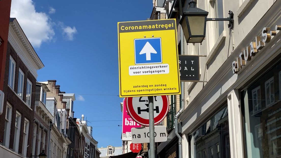 Eenrichtingsverkeer in het centrum van Utrecht