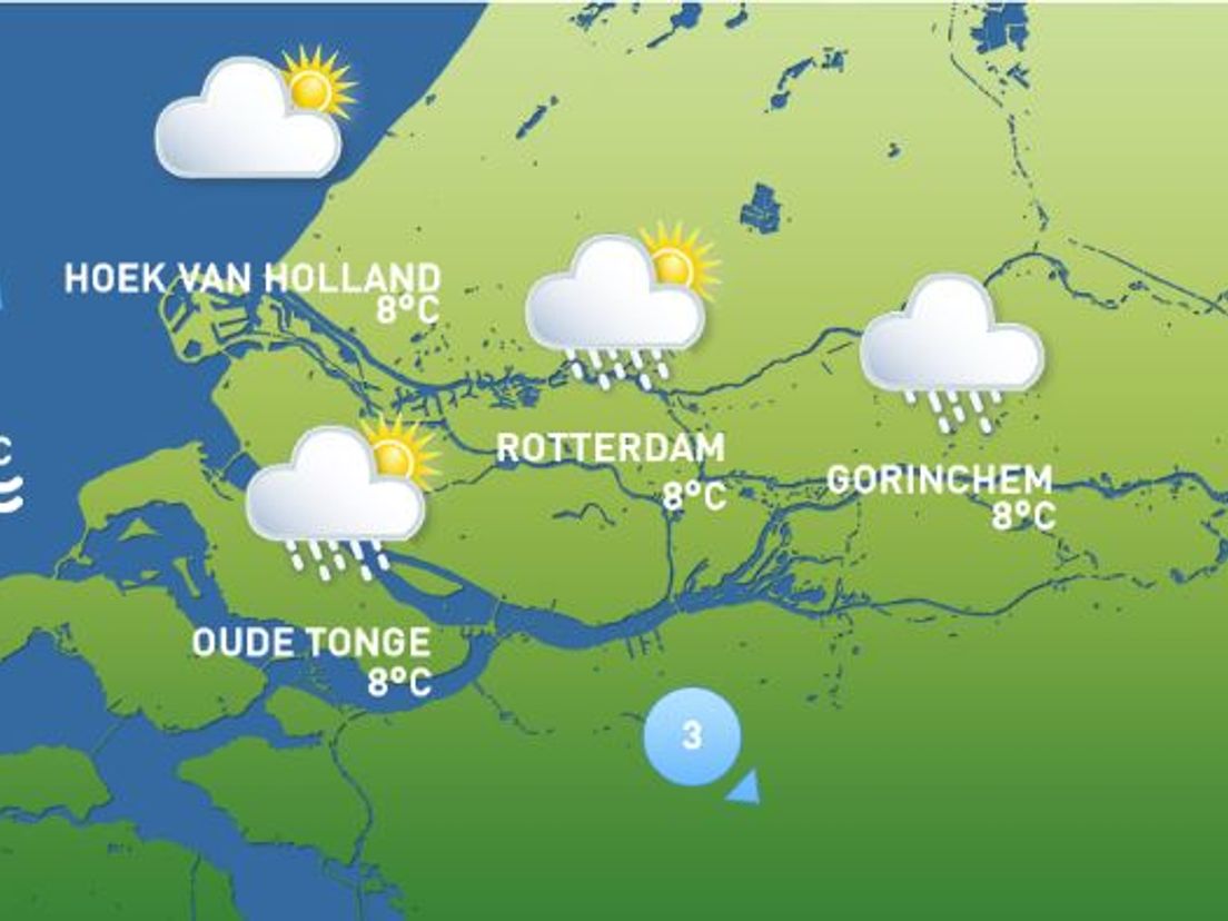 Het weer van vandaag: Eerst wat buien, daarna droog en zon