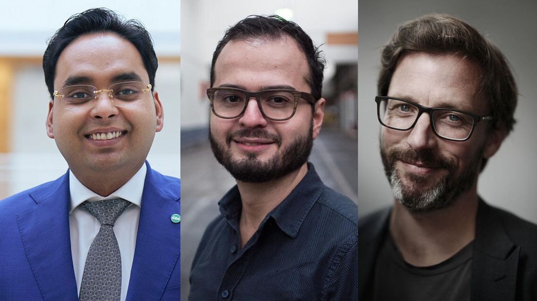 Kavish Partiman (CDA), Sinan Özkaya (GL), fotograaf Bart Maat