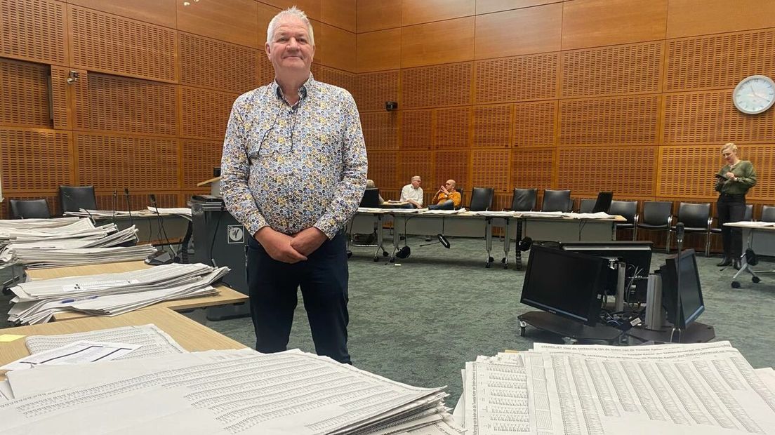 Coördinator Harrie Veldman is tevreden over het telproces in Meppel