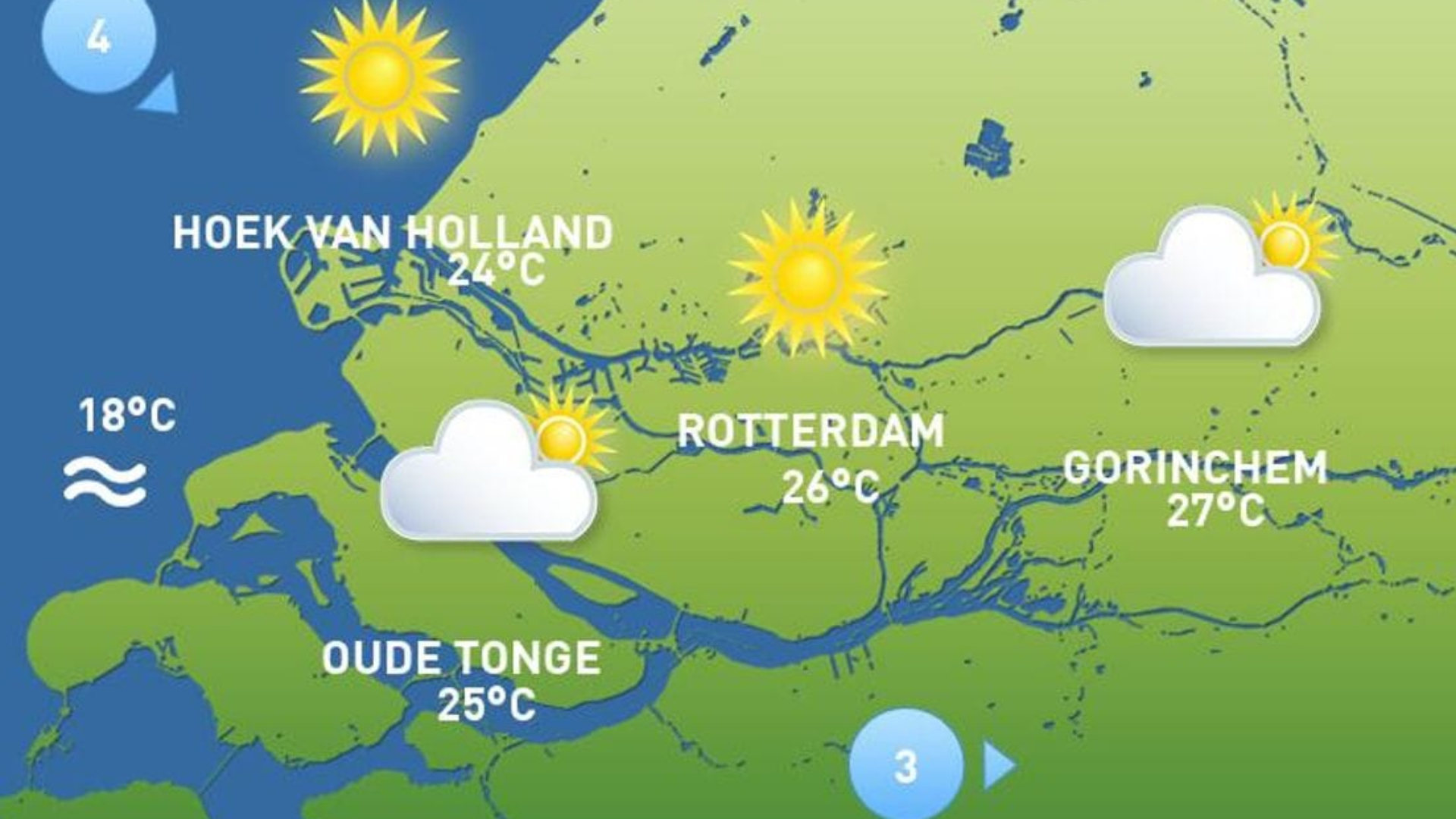 Het weer van zaterdag 20 juni 2026