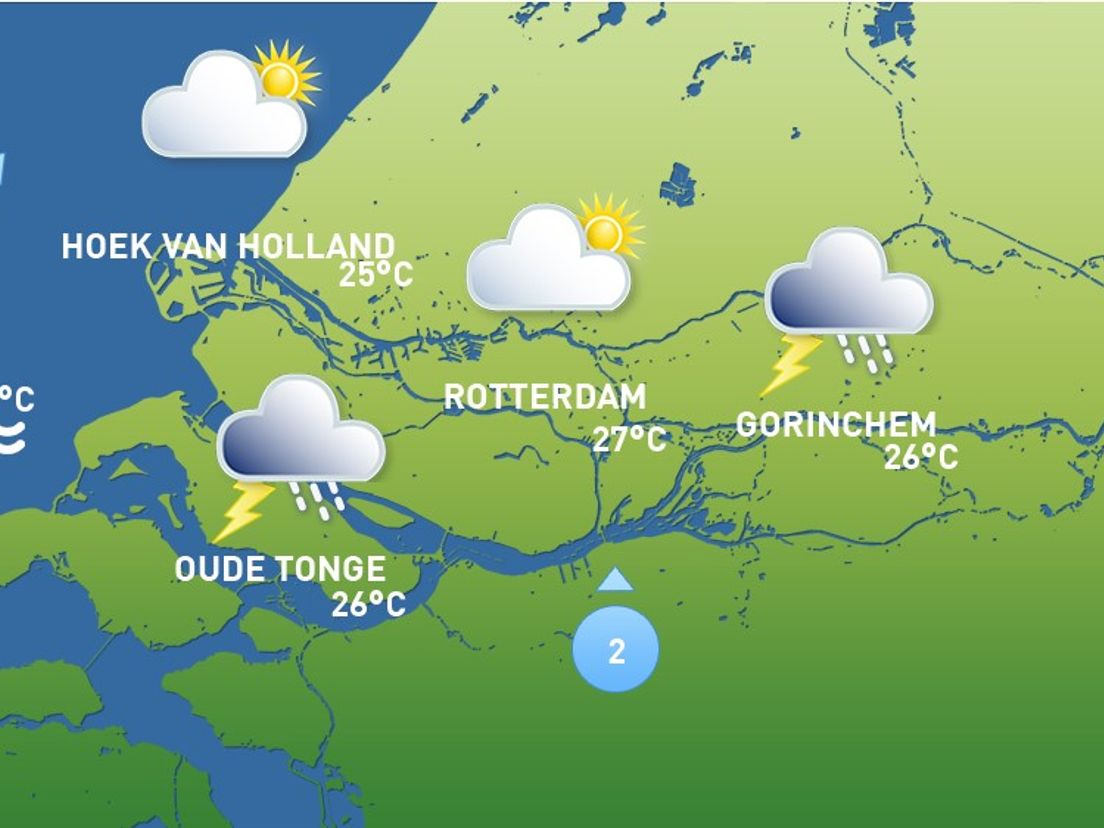 Het weer van vandaag: lokaal stevig onweer