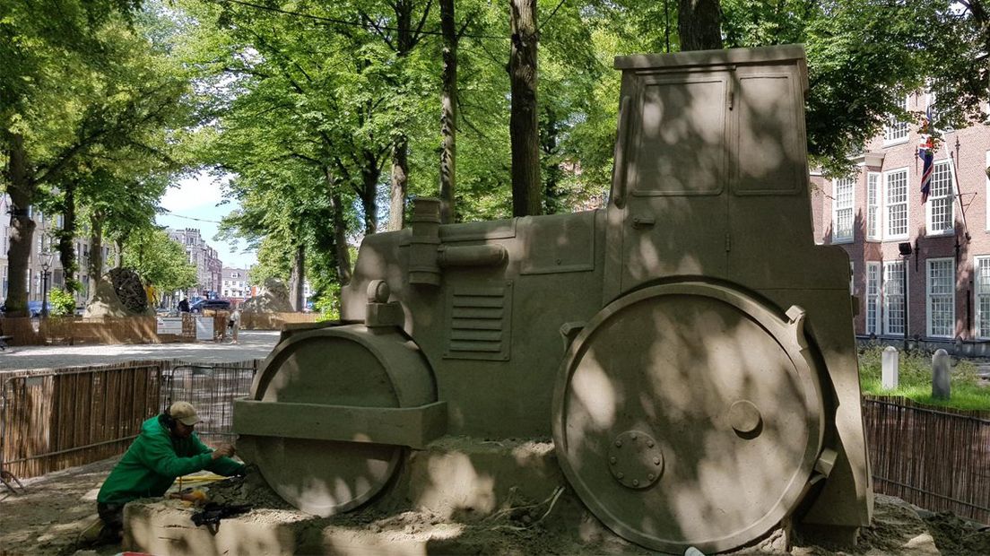 De Engelse bijdrage aan het WK Zandsculpturen.