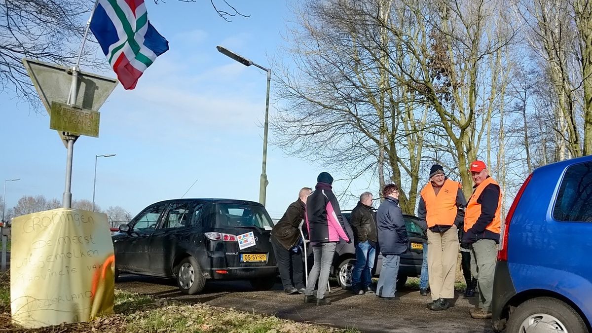Protestactie bij NAM-locatie blijft rustig