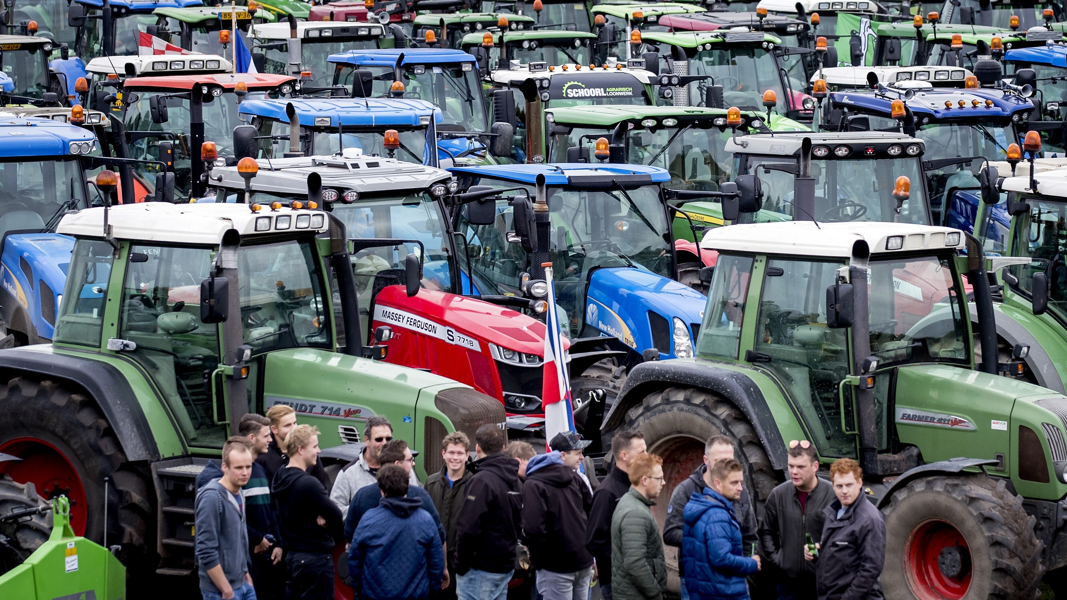 Trekkers bij een protest