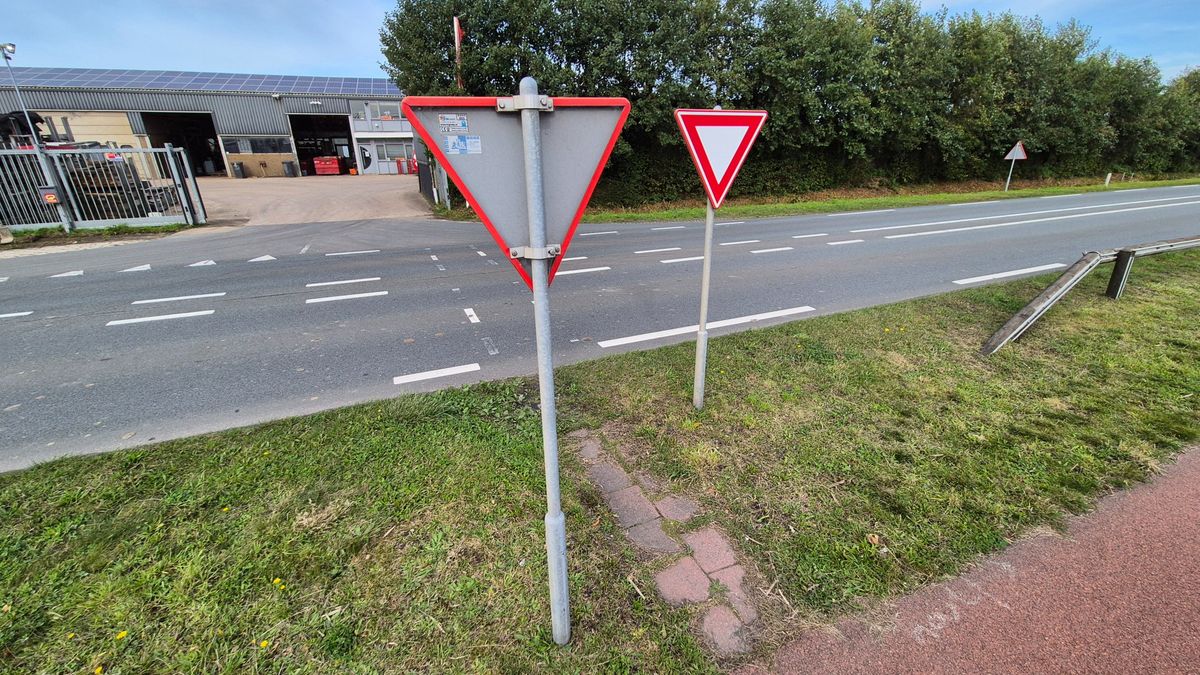 Maf gezicht langs drukke N-weg: wat doen deze twee borden daar?