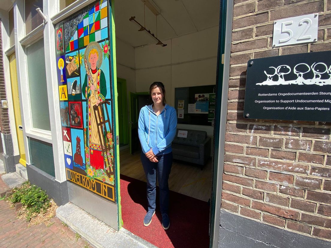 Katja van Nimwegen van het Rotterdamse Ongedocumenteerden Steunpunt.