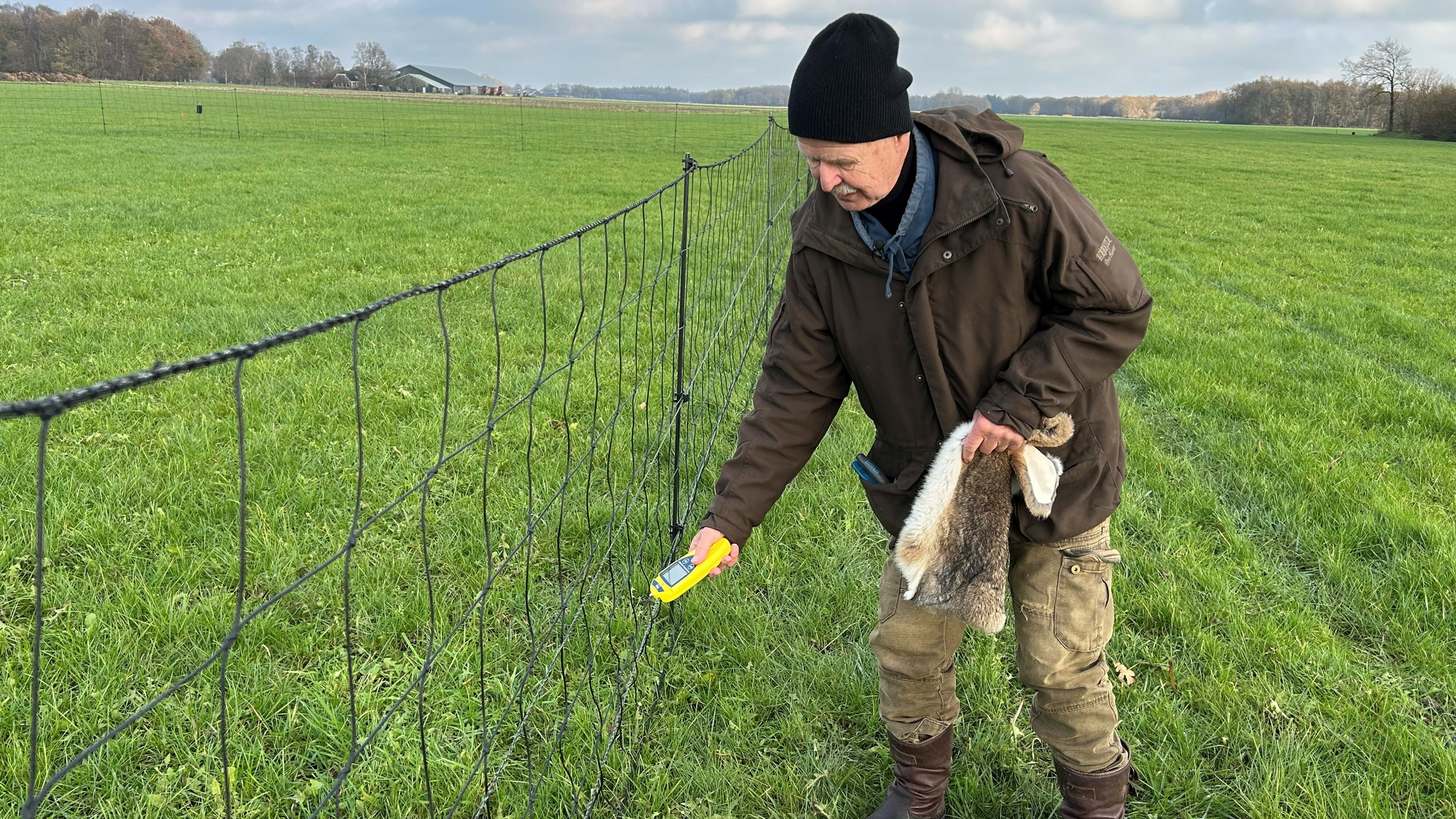 Hoiting teste syn raster mei in stroommjitter en in wolvepels