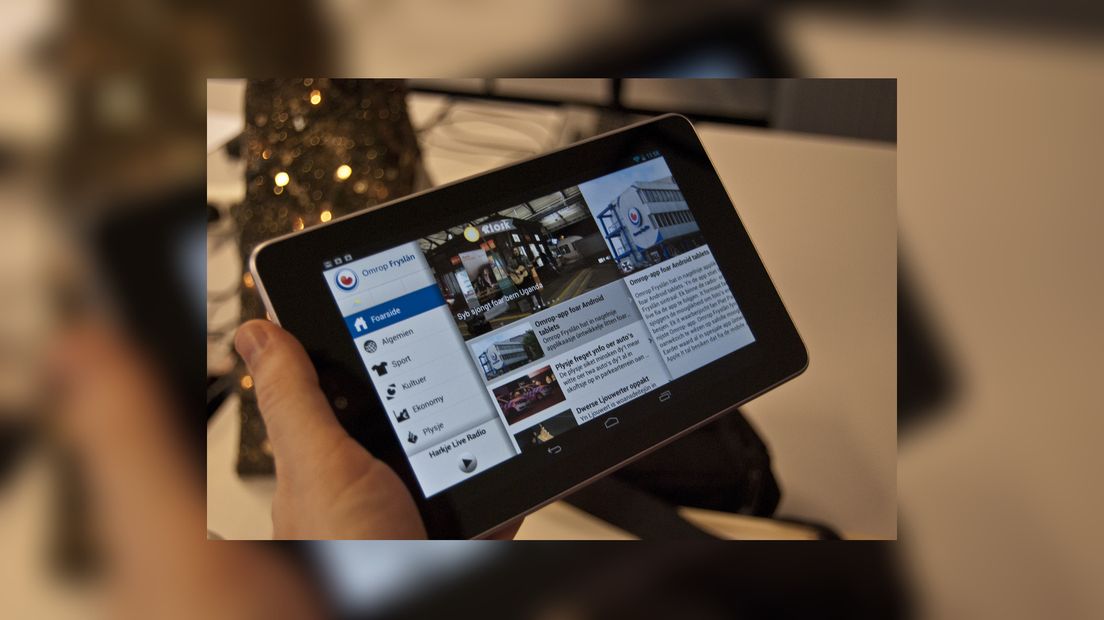 De Omrop Fryslân Android App foar tablet
