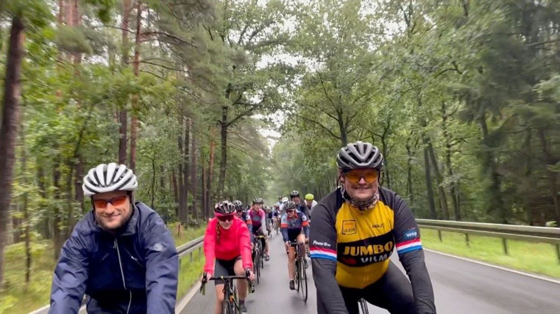 De groep onderweg naar Bremen