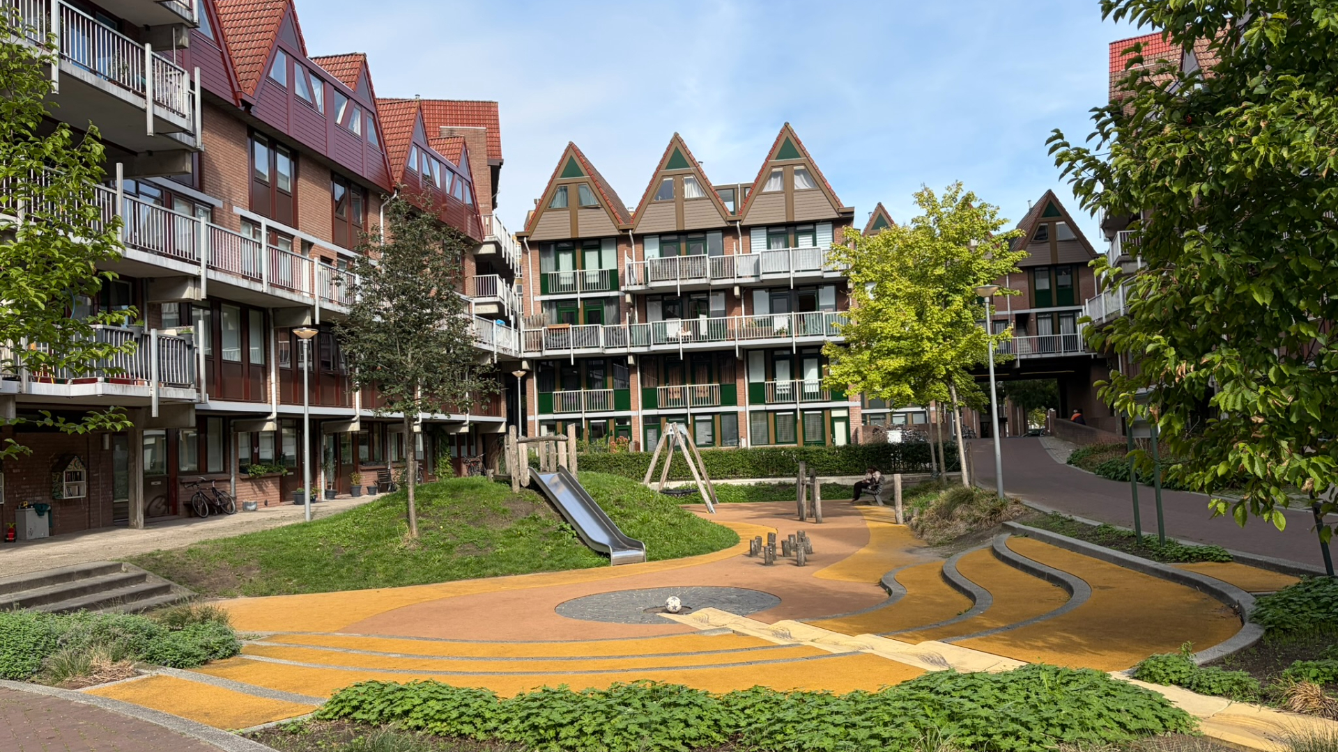 Het speelplein van Heliport is aangepast aan het klimaat