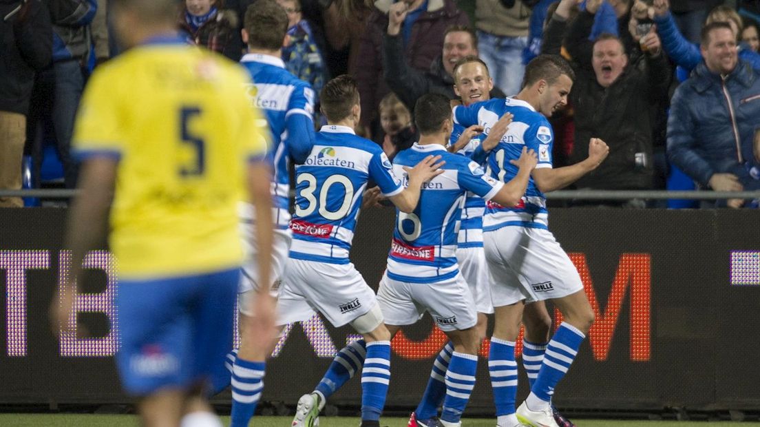 PEC Zwolle viert de 1-0 van Jesper Drost