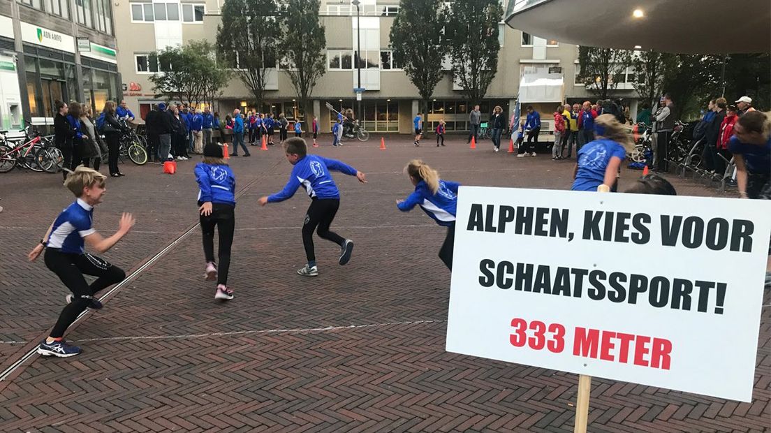 Een droogtraining voor het gemeentehuis in Alphen aan den Rijn. 