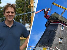 De Wijk kijkt toe hoe kap van geliefde molen naar beneden komt