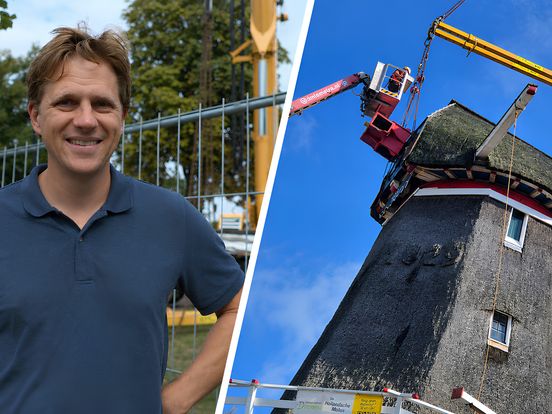 Zelfs vanuit Amerika wordt renovatie Wieker Meule gevolgd: ‘Mijn vader is gek op molens’