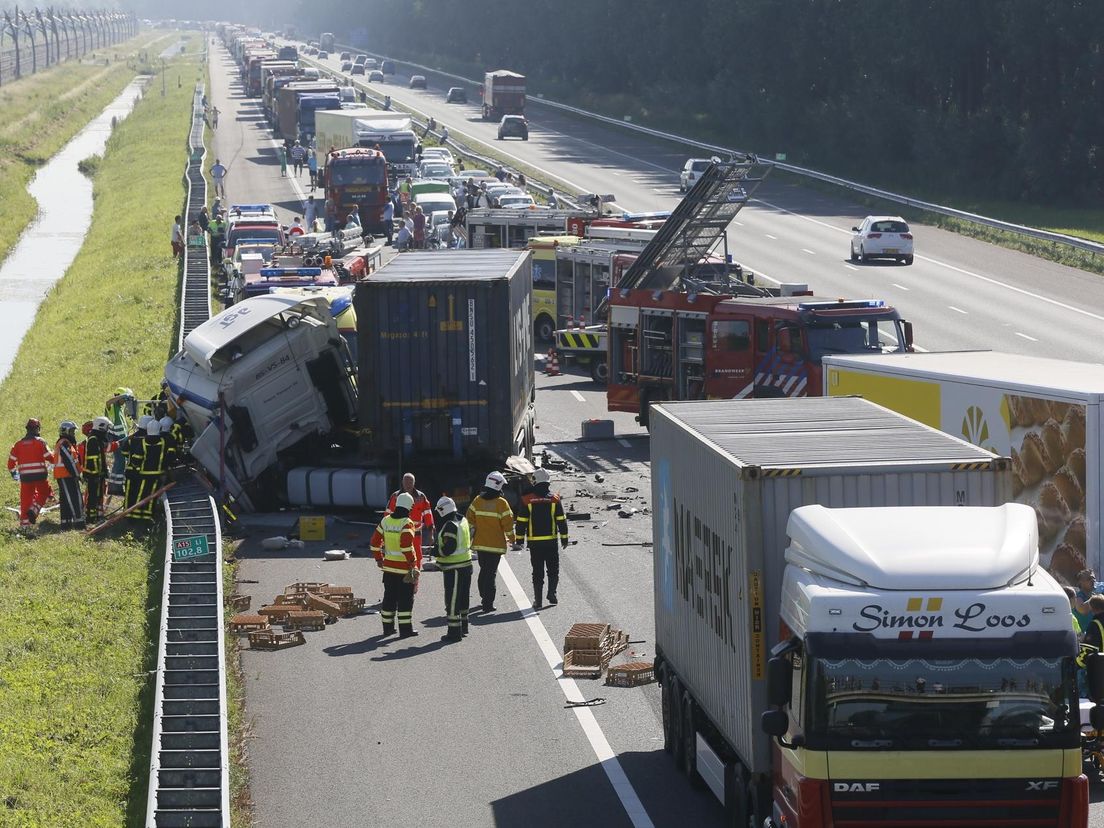 Ongeluk op de A15