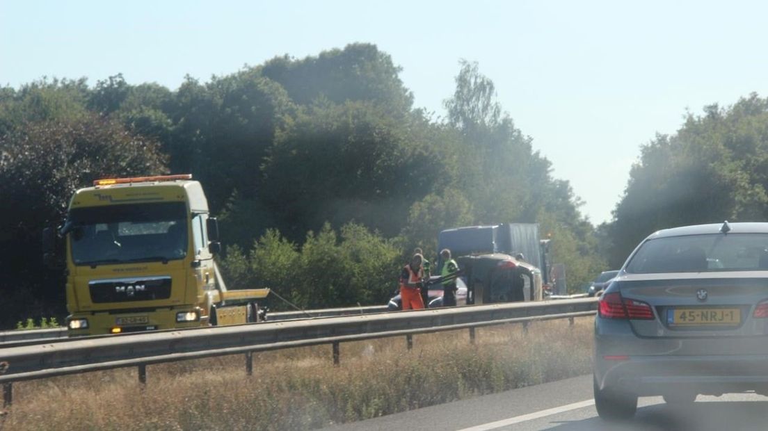 Rijstrook A1 afgesloten na ongeluk